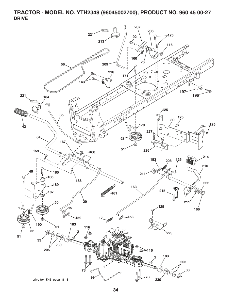 Drive | Husqvarna 96045002700 User Manual | Page 34 / 48