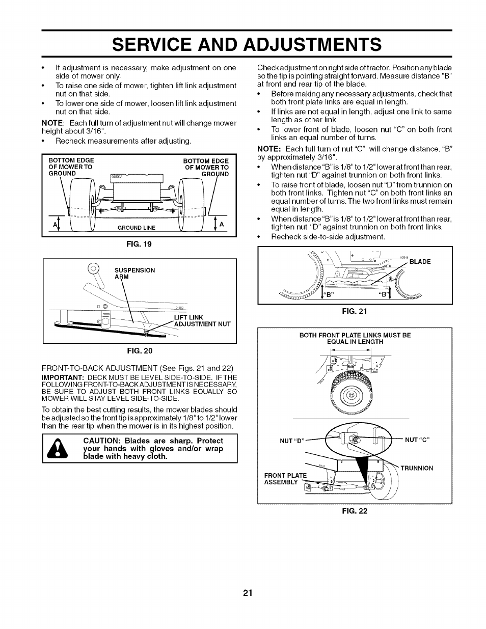 Service and adjustments | Husqvarna 917.27909 User Manual | Page 21 / 48
