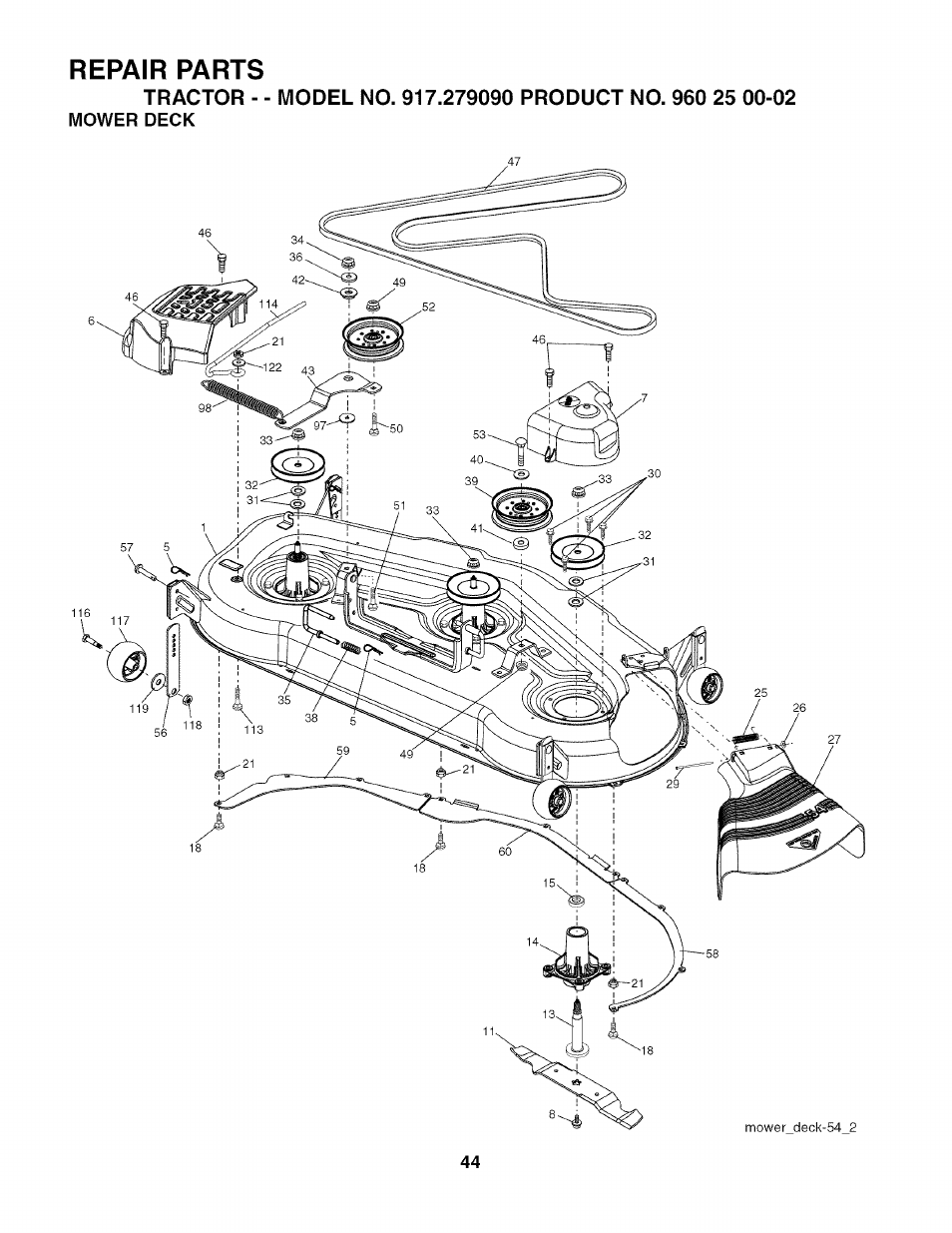 Repair parts | Husqvarna 917.27909 User Manual | Page 44 / 48