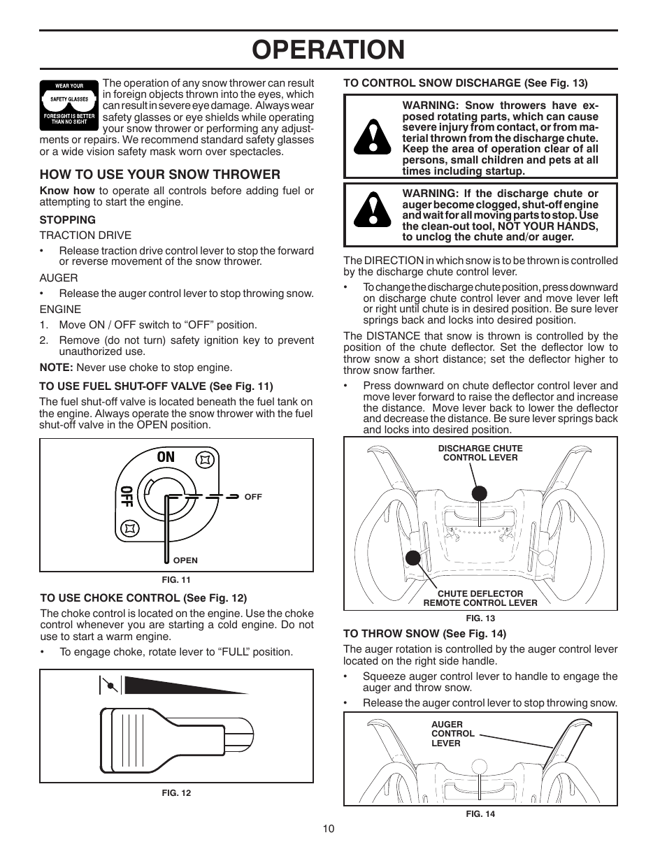 Operation | Husqvarna 1830HV User Manual | Page 10 / 24