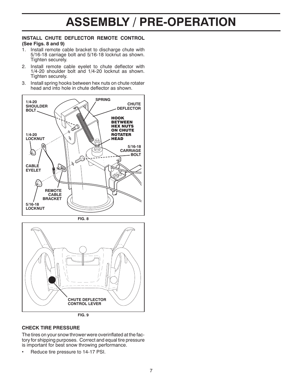 Assembly / pre-operation | Husqvarna 1830HV User Manual | Page 7 / 24