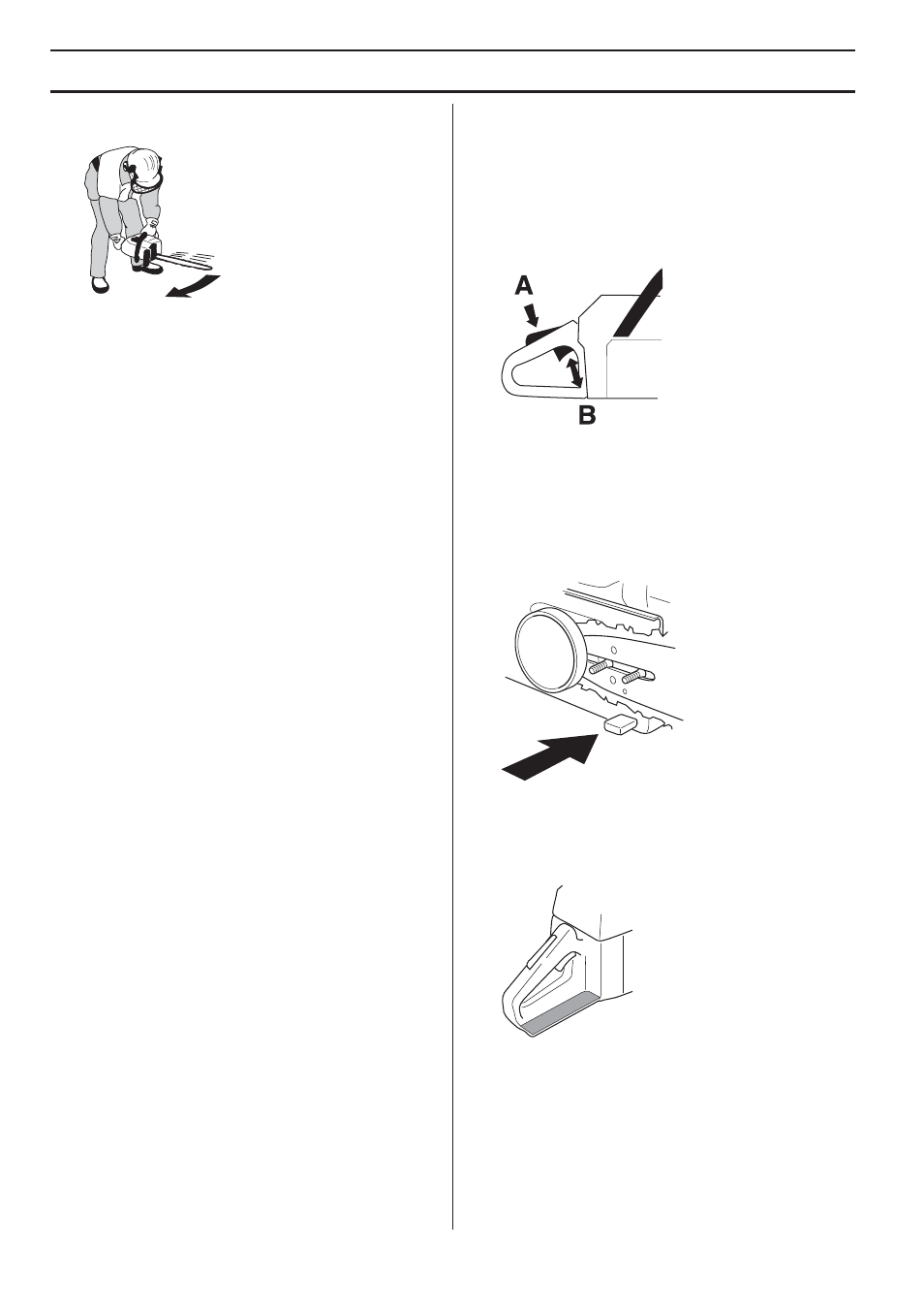 Throttle lockout, Chain catcher, Right hand guard | General safety precautions | Husqvarna 1151338-95 User Manual | Page 10 / 44