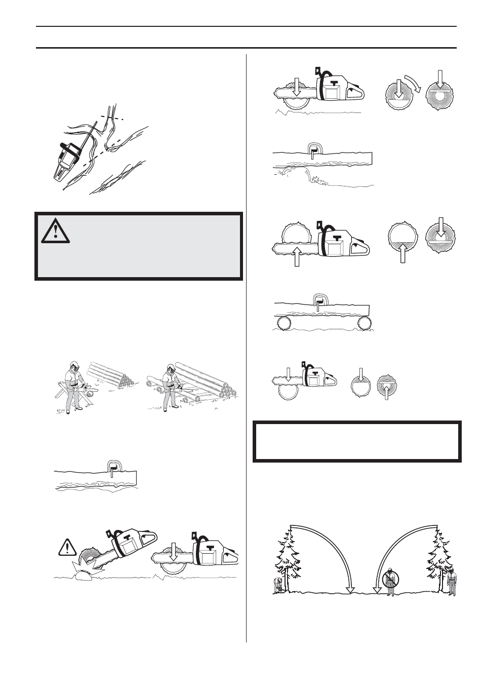 Tree felling technique, Working techniques | Husqvarna 1151338-95 User Manual | Page 25 / 44