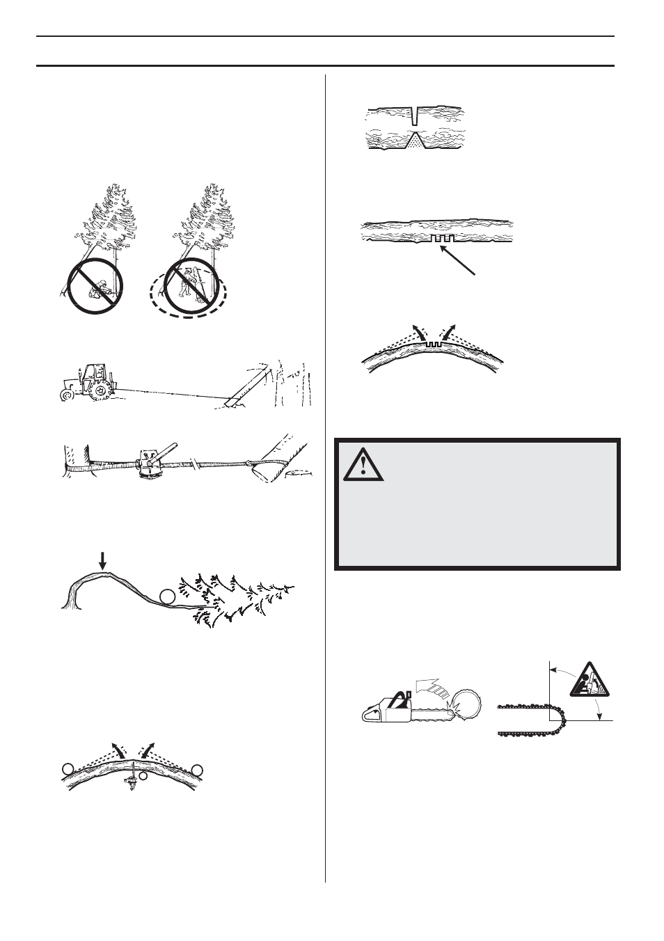 Freeing a tree that has fallen badly, How to avoid kickback, What is kickback | Working techniques | Husqvarna 1151338-95 User Manual | Page 28 / 44