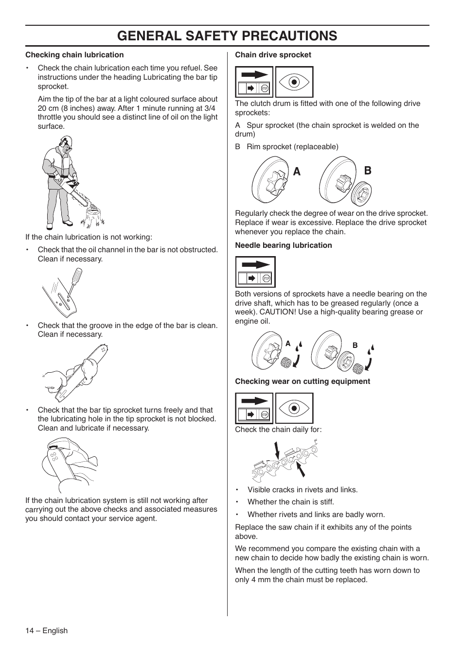 General safety precautions | Husqvarna 1153183-26 User Manual | Page 14 / 44