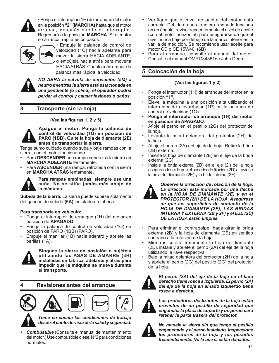 Husqvarna FSA 8400 D User Manual | Page 67 / 112