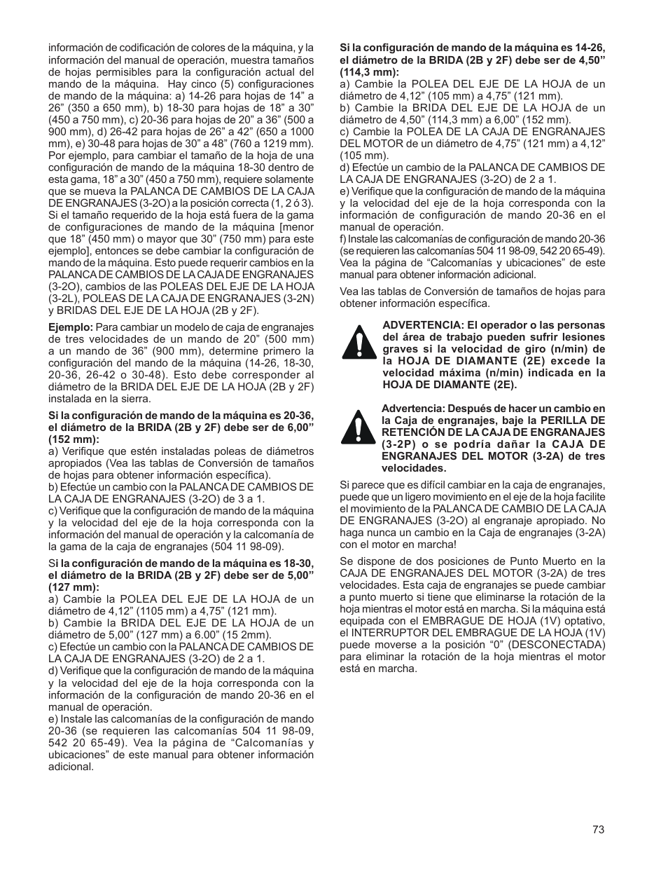 Husqvarna FSA 8400 D User Manual | Page 73 / 112