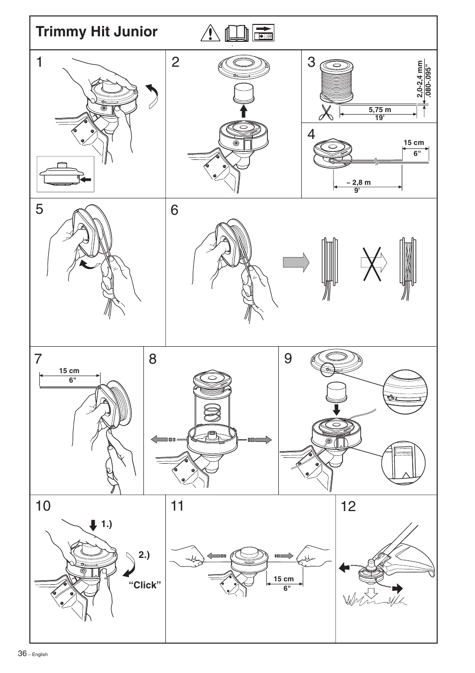 Trimmy hit junior | Husqvarna 322R User Manual | Page 36 / 44