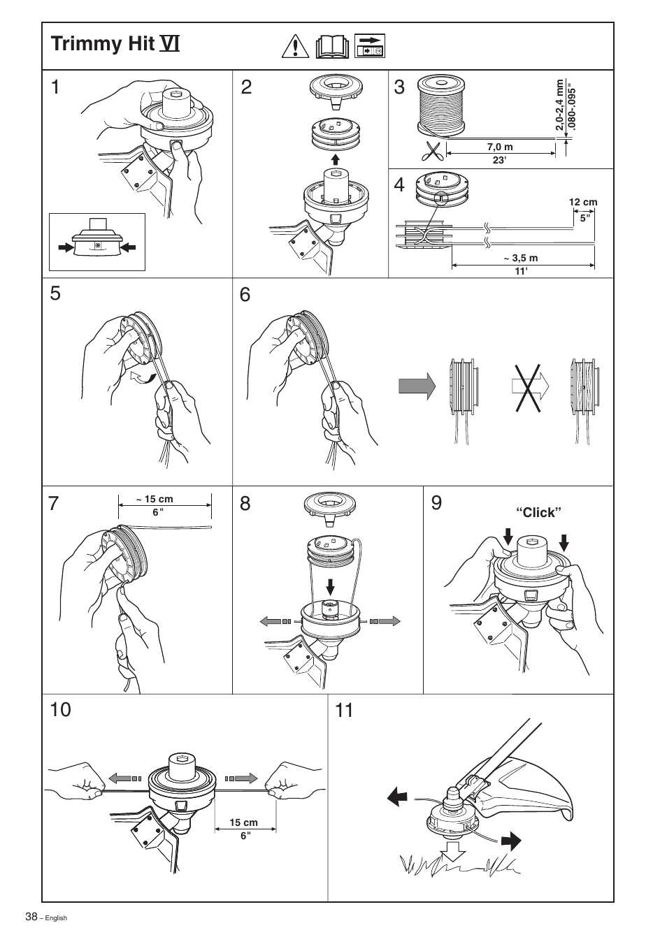 Trimmy hit vi | Husqvarna 322R User Manual | Page 38 / 44