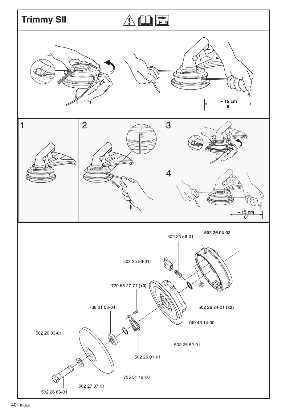 Husqvarna 322R User Manual | Page 40 / 44