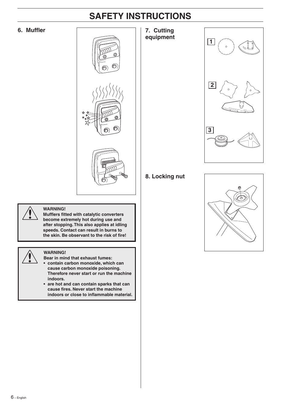 Safety instructions | Husqvarna 322R User Manual | Page 6 / 44