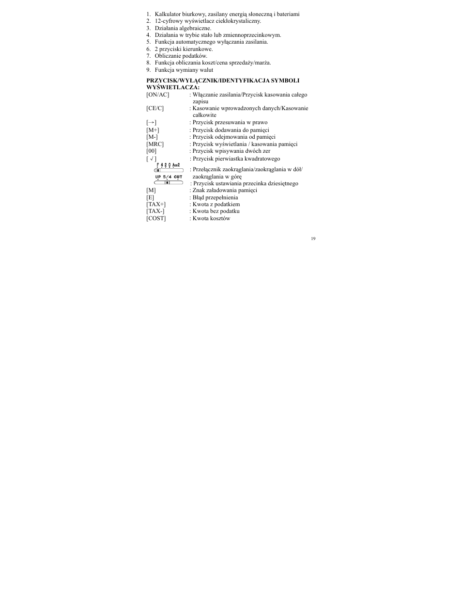 CITIZEN SDC-811A User Manual | Page 19 / 35