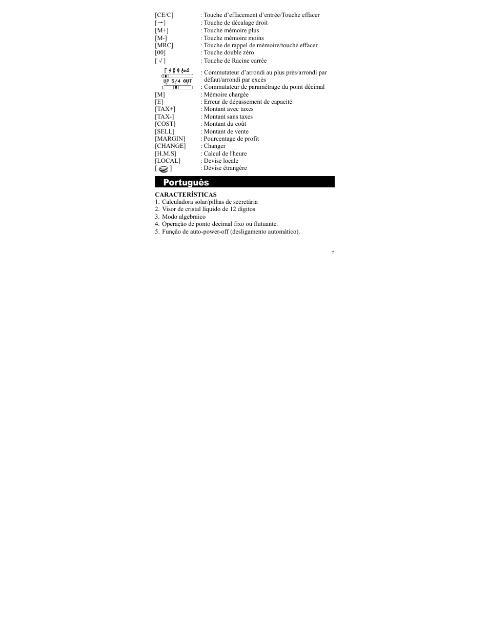 CITIZEN SDC-811A User Manual | Page 7 / 35