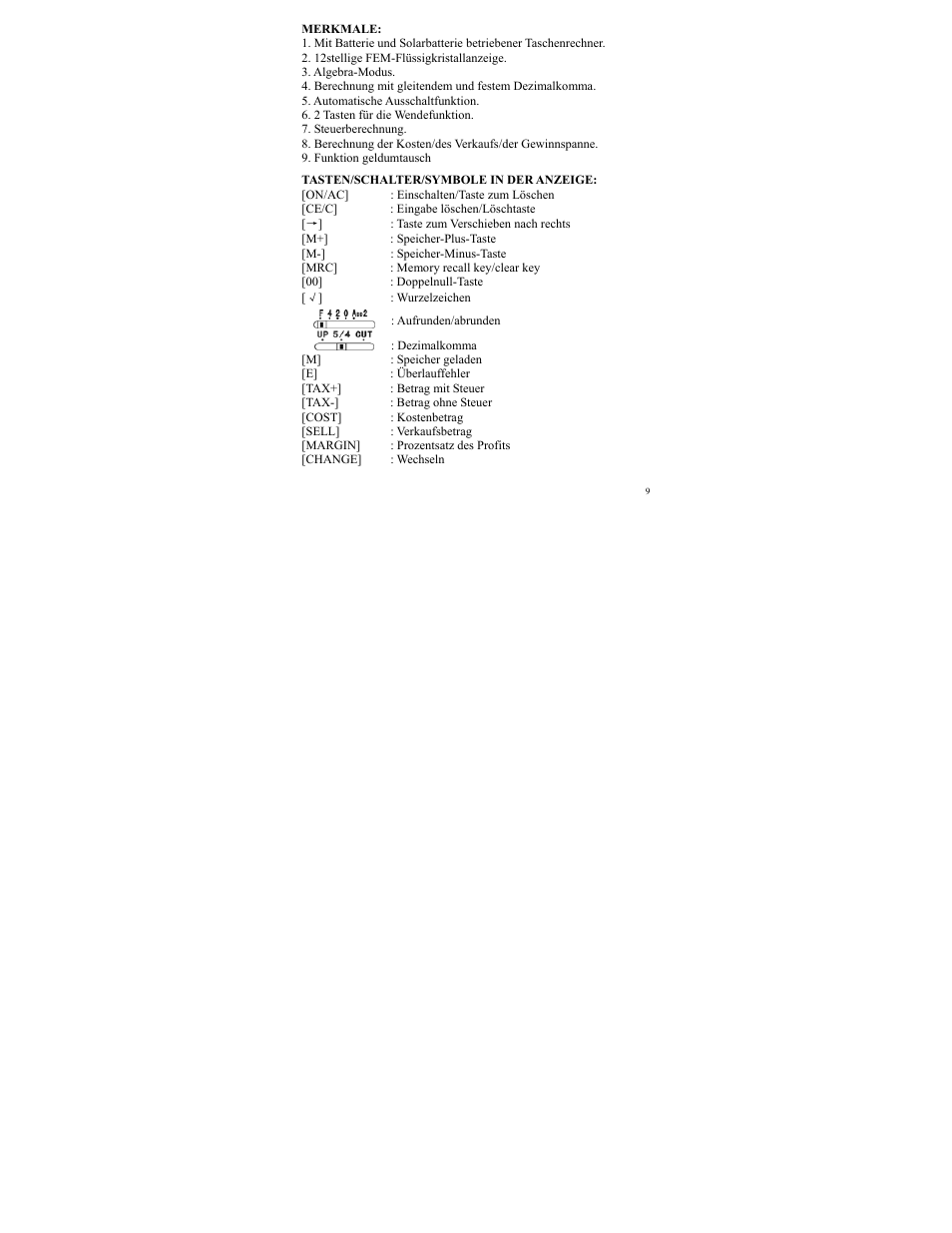 CITIZEN SDC-811A User Manual | Page 9 / 35