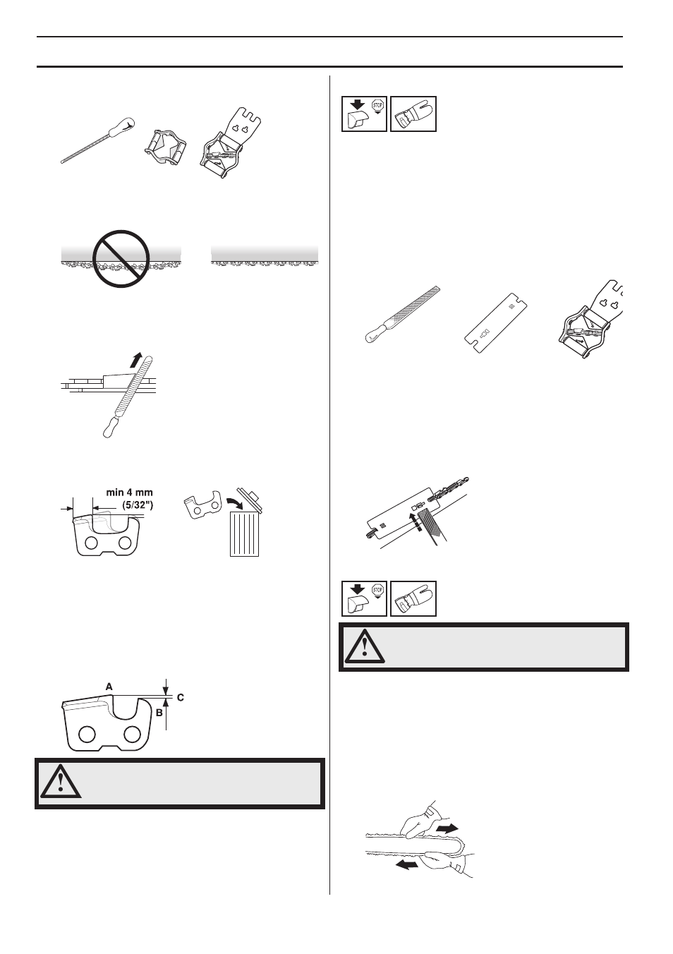 Tensioning the chain, General safety precautions | Husqvarna 1153178-95 User Manual | Page 14 / 44