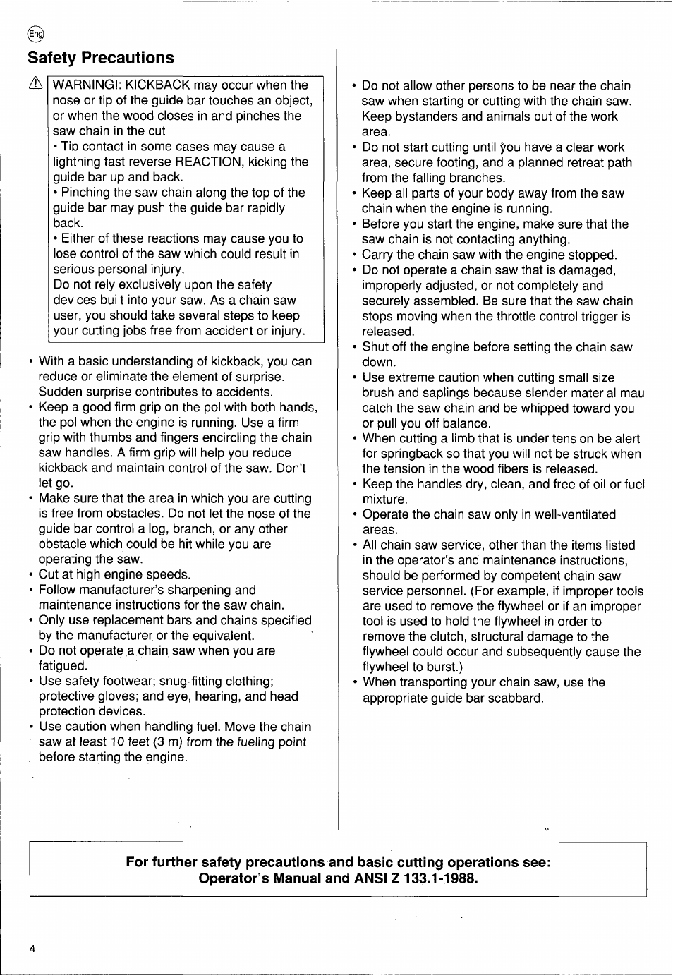 Safety precautions | Husqvarna PS 50 User Manual | Page 3 / 43