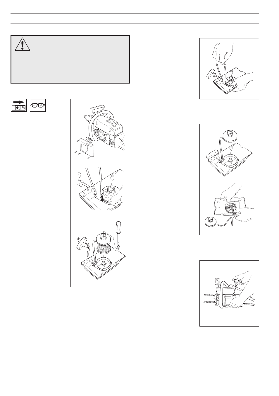 Maintenance, Starter device | Husqvarna 394XP User Manual | Page 30 / 36
