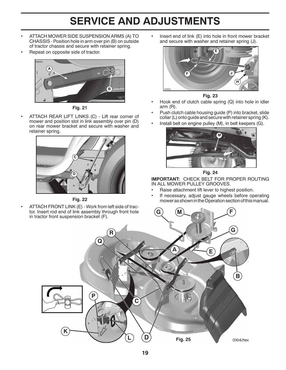 Service and adjustments | Husqvarna 917.24046 User Manual | Page 19 / 56