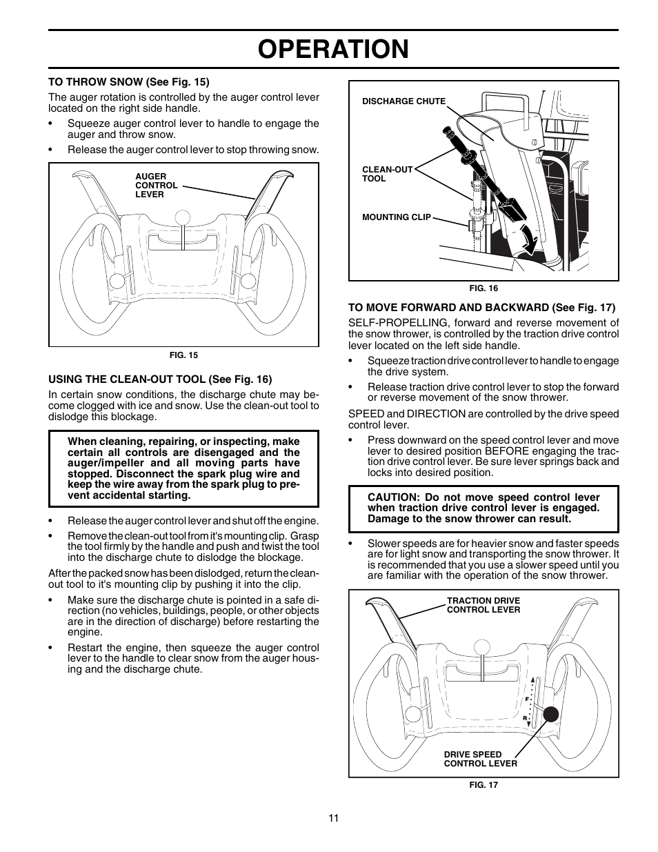 Operation | Husqvarna 8527SBEB User Manual | Page 11 / 32