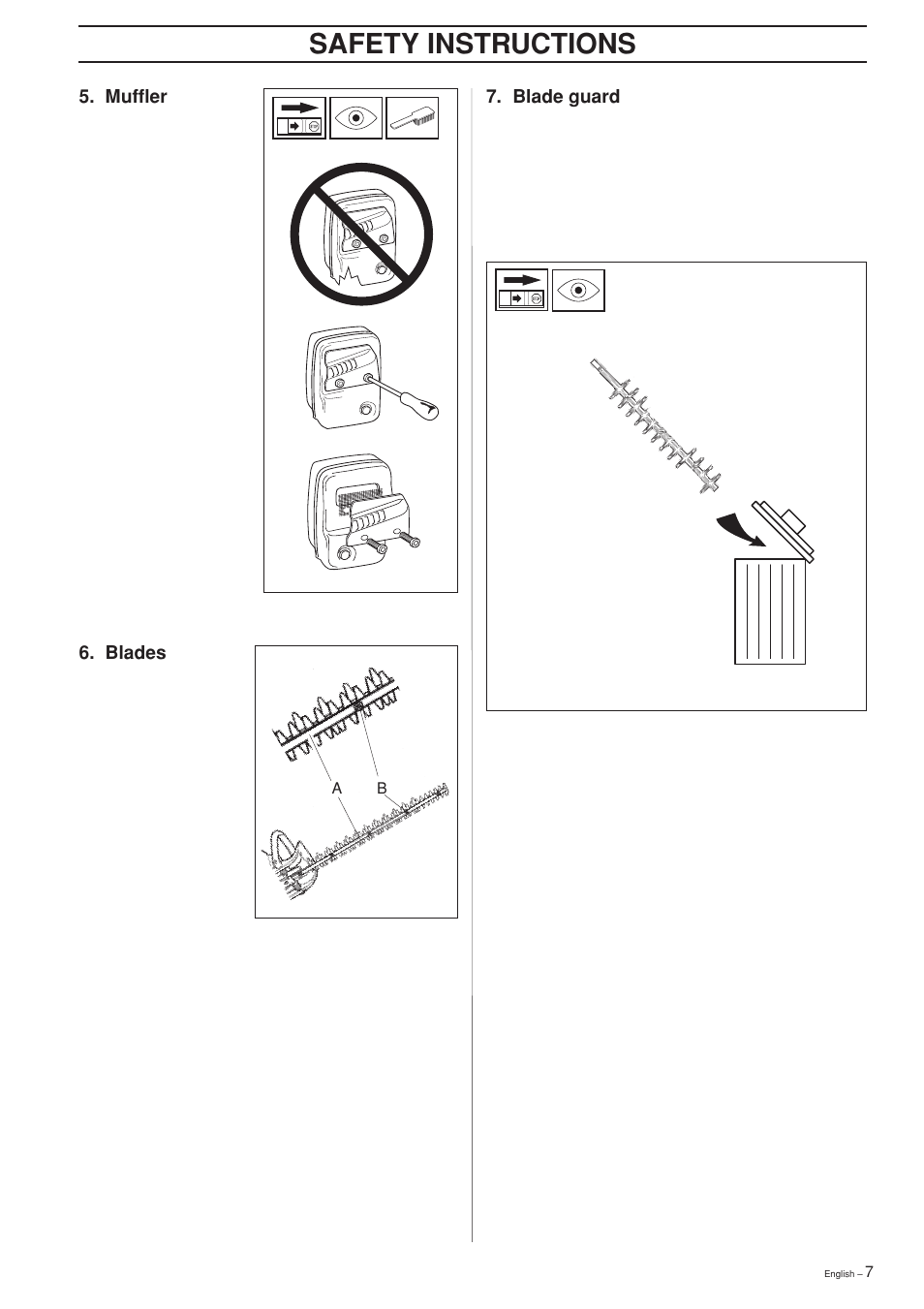 Safety instructions | Husqvarna 225H60 User Manual | Page 7 / 20