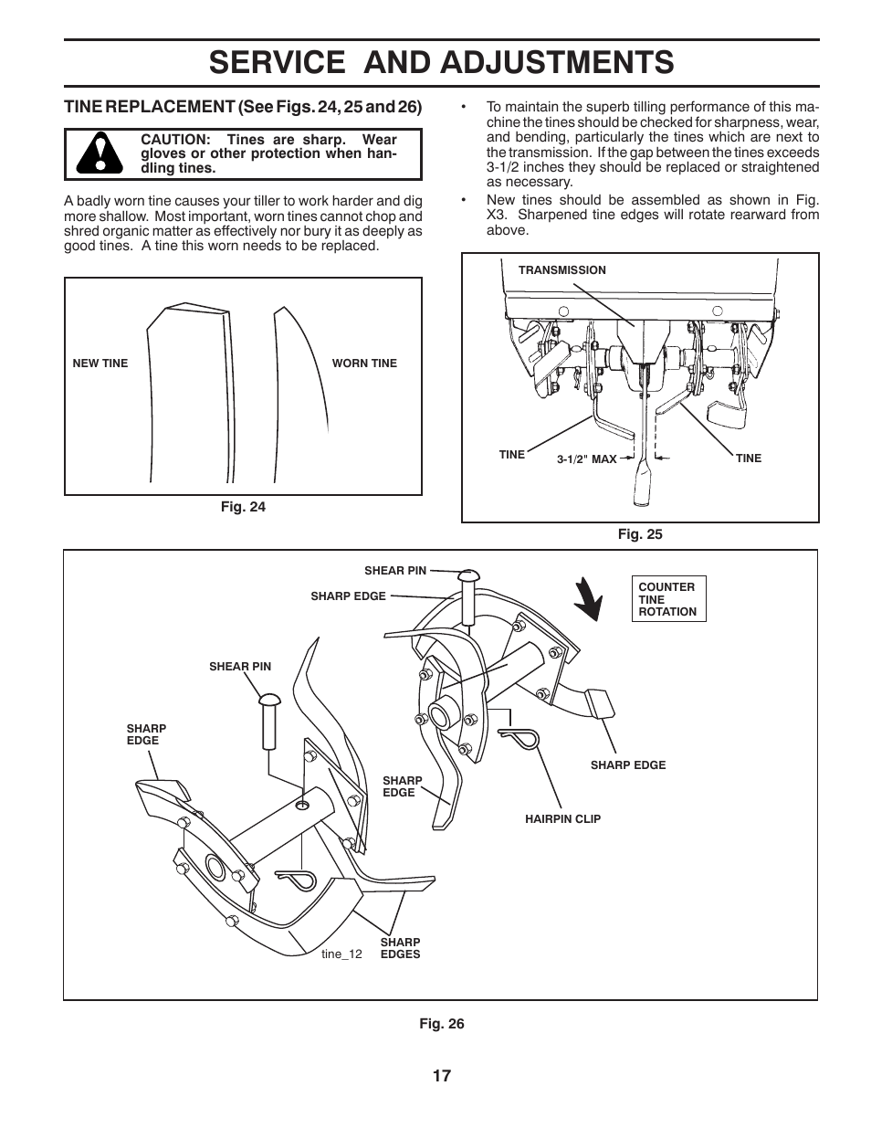 Service and adjustments | Husqvarna RTT900 User Manual | Page 17 / 29