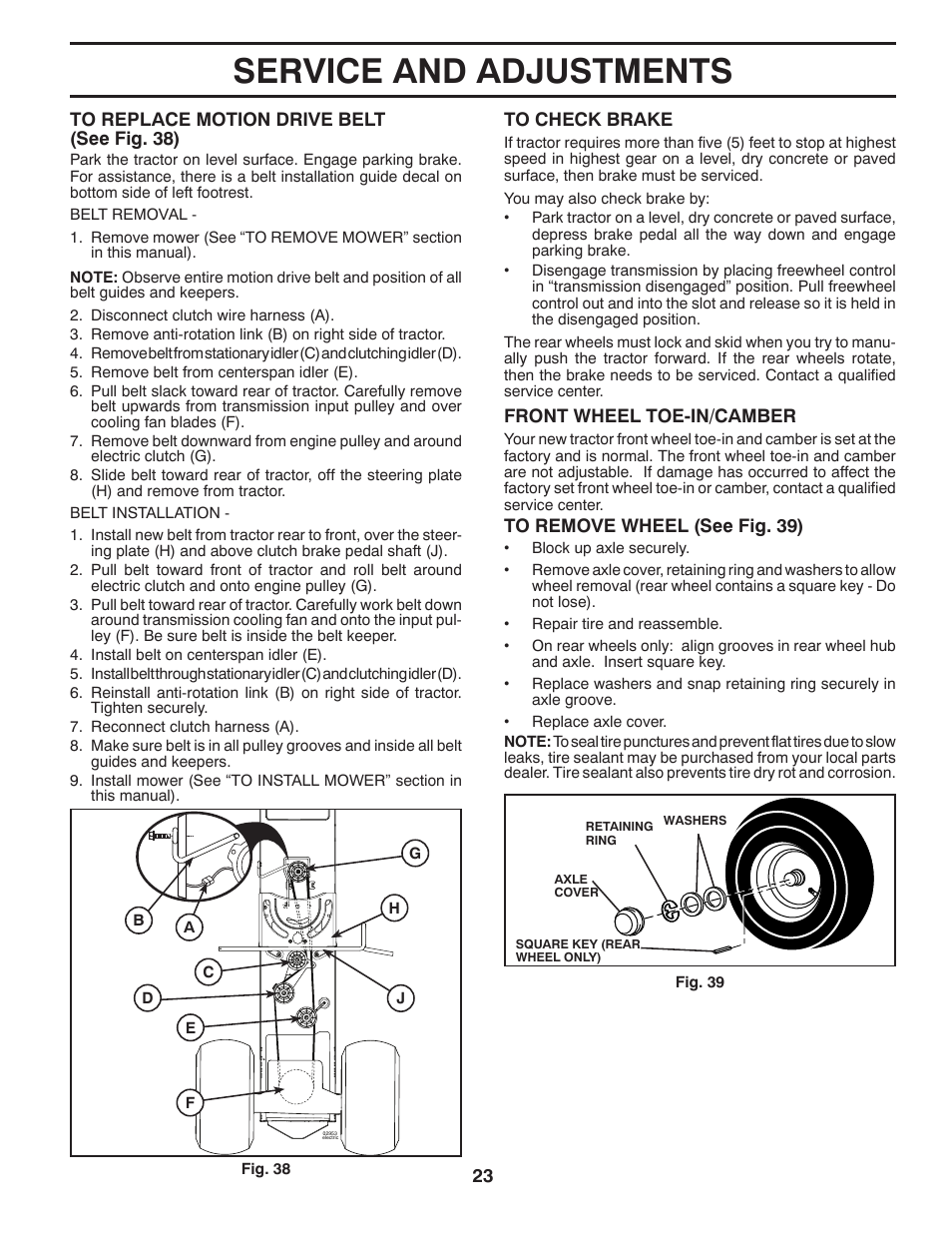Service and adjustments | Husqvarna 532 44 02-80 User Manual | Page 23 / 48