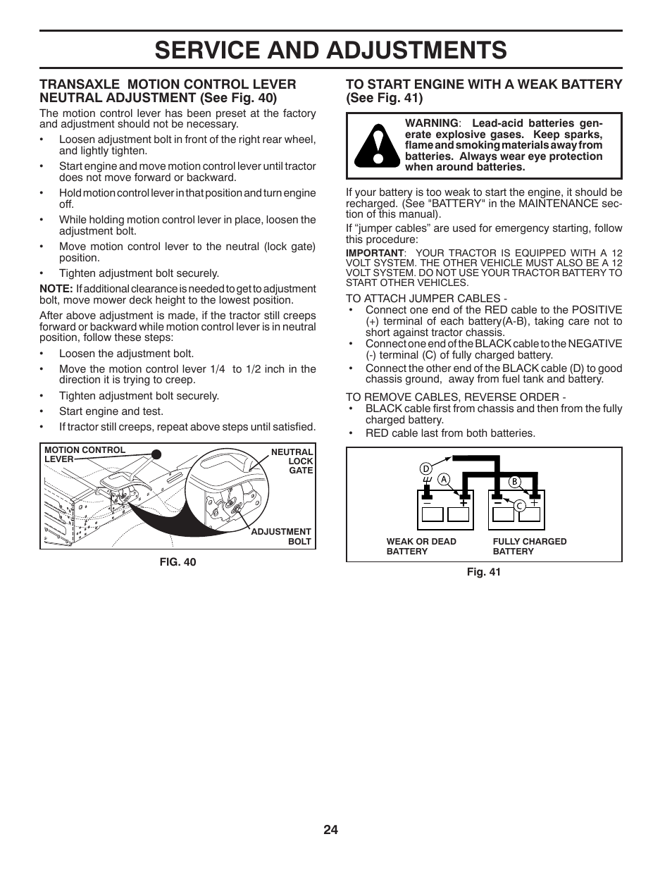 Service and adjustments | Husqvarna 532 44 02-80 User Manual | Page 24 / 48