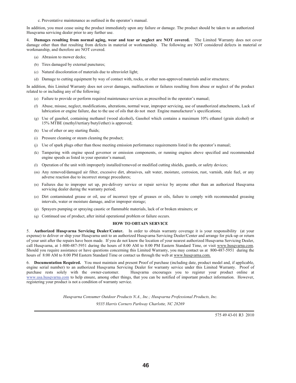 Husqvarna 532 44 02-80 User Manual | Page 46 / 48