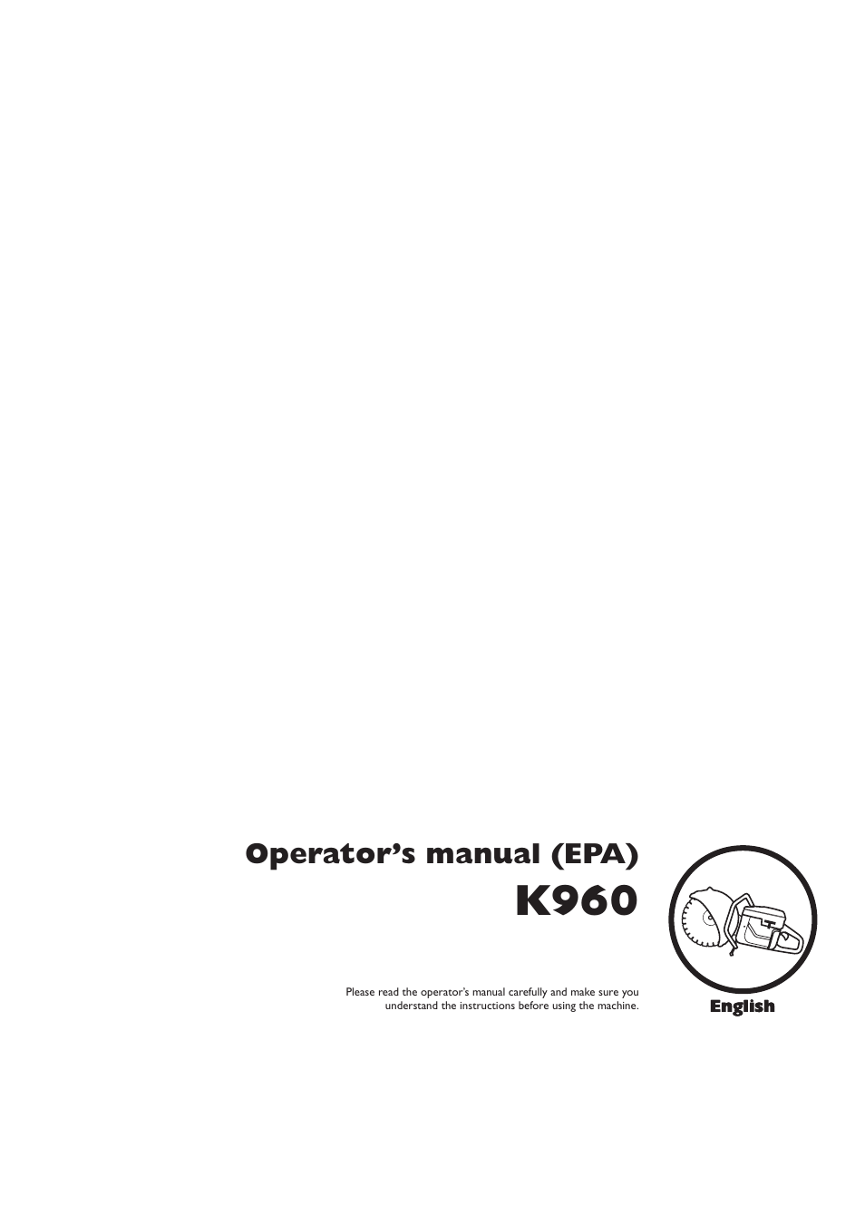 Husqvarna K960 User Manual | 24 pages