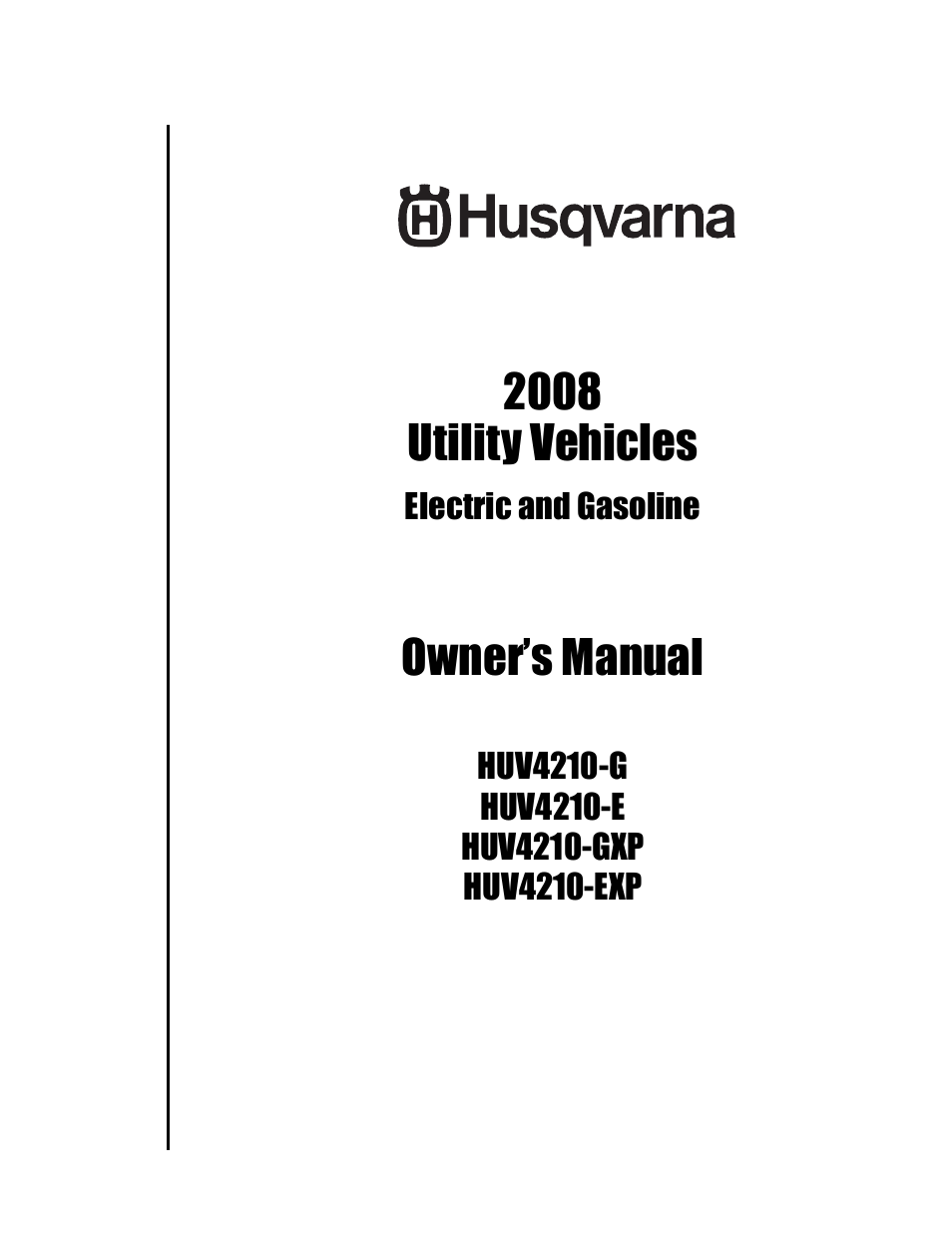 Husqvarna FOREST AND GARDEN HUV4210-G User Manual | 64 pages