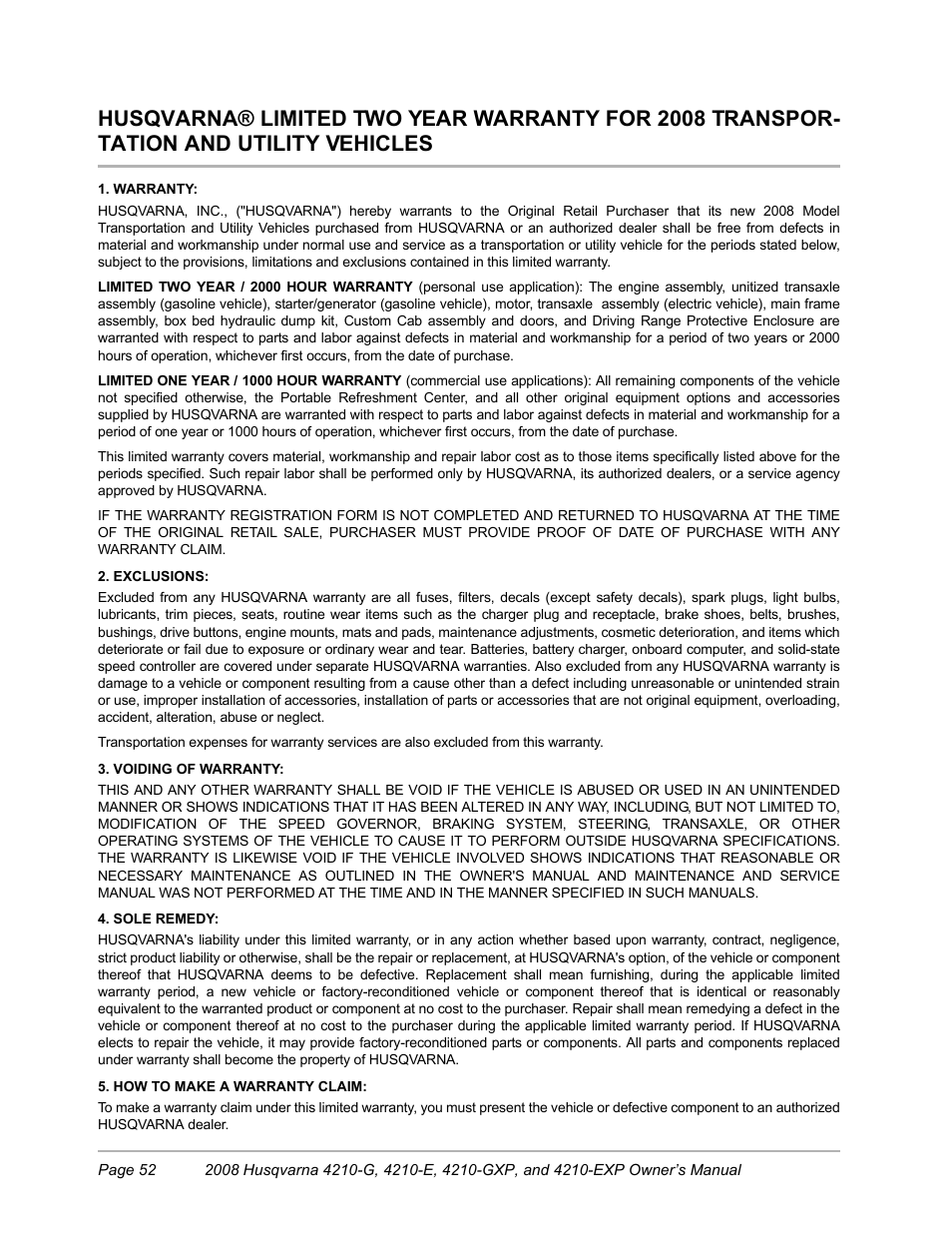 Husqvarna FOREST AND GARDEN HUV4210-G User Manual | Page 54 / 64