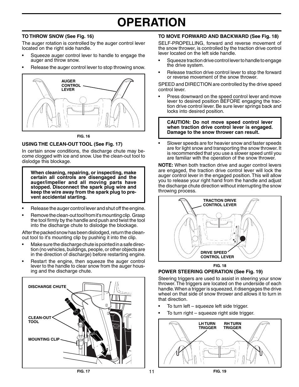Operation | Husqvarna 1130STE XP User Manual | Page 11 / 32