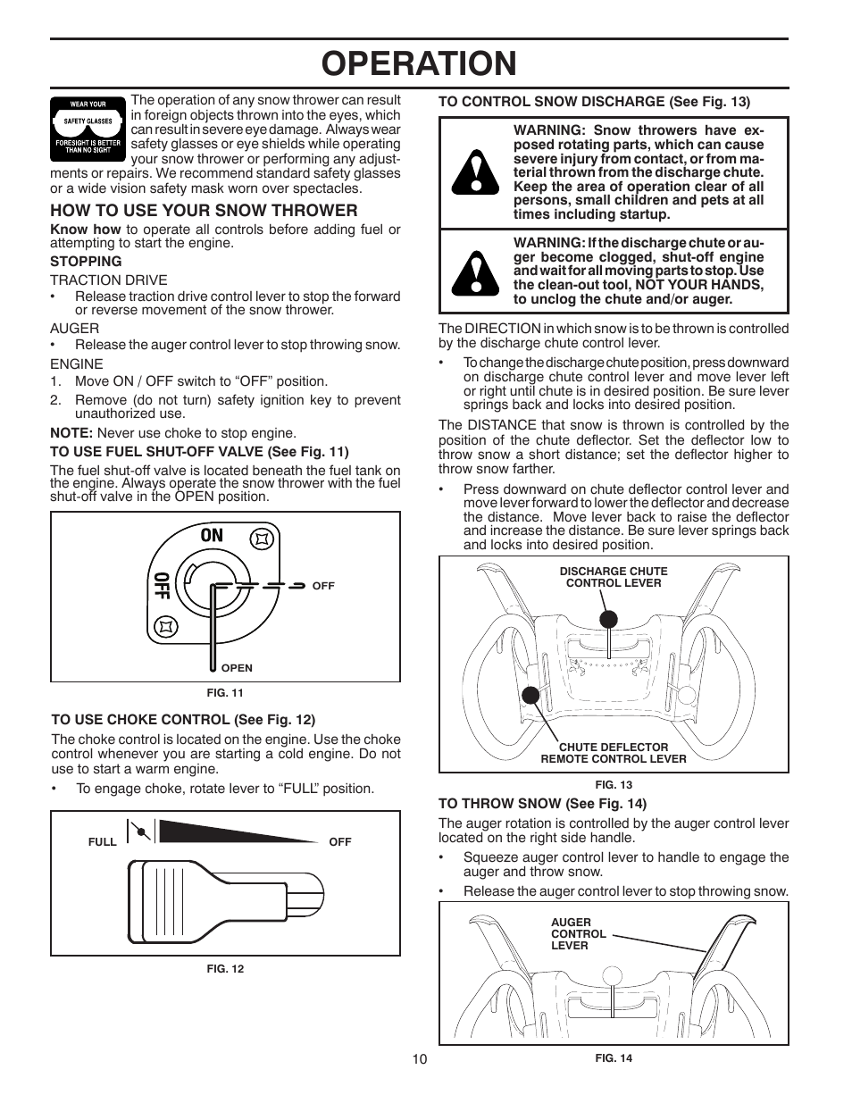 Operation | Husqvarna 12527HV User Manual | Page 10 / 24