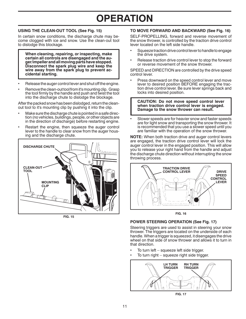 Operation | Husqvarna 12527HV User Manual | Page 11 / 24