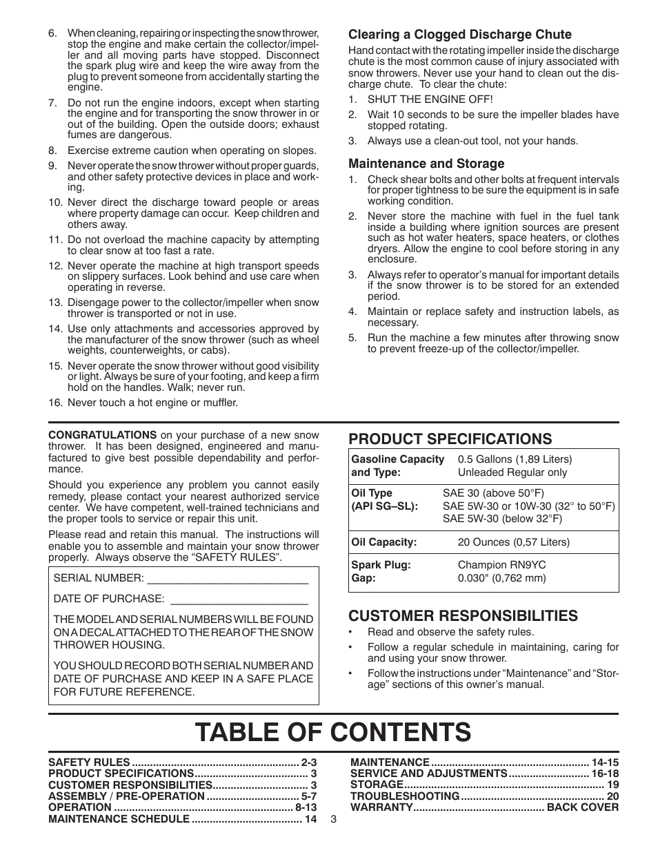 Husqvarna 12527HV User Manual | Page 3 / 24