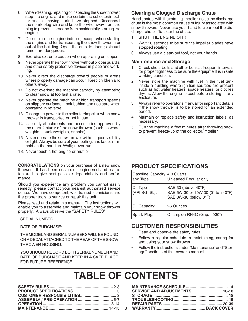 Husqvarna 1130SB-XLS User Manual | Page 3 / 40