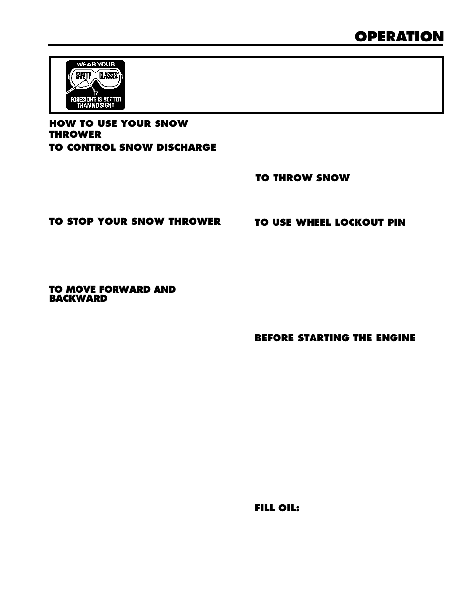 Operation | Husqvarna ST724 User Manual | Page 19 / 40