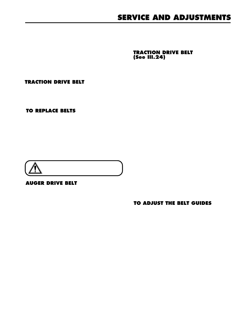 Service and adjustments | Husqvarna ST724 User Manual | Page 24 / 40
