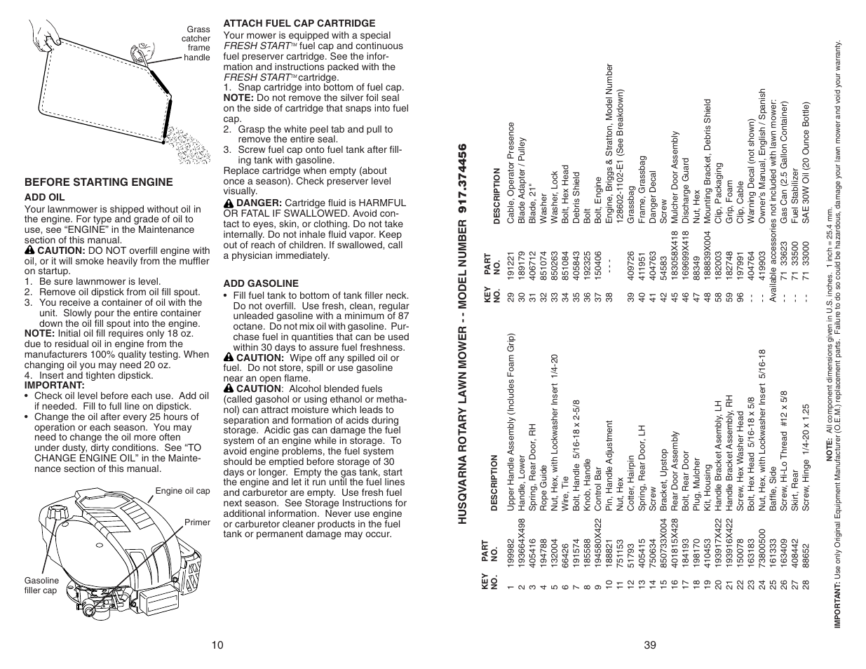 Husqvarna 917.374456 User Manual | Page 10 / 24