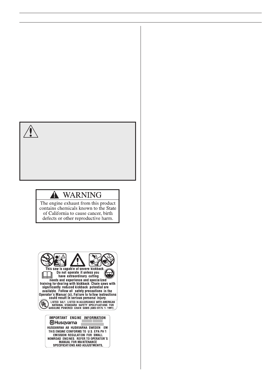 Husqvarna 288XP User Manual | Page 3 / 36