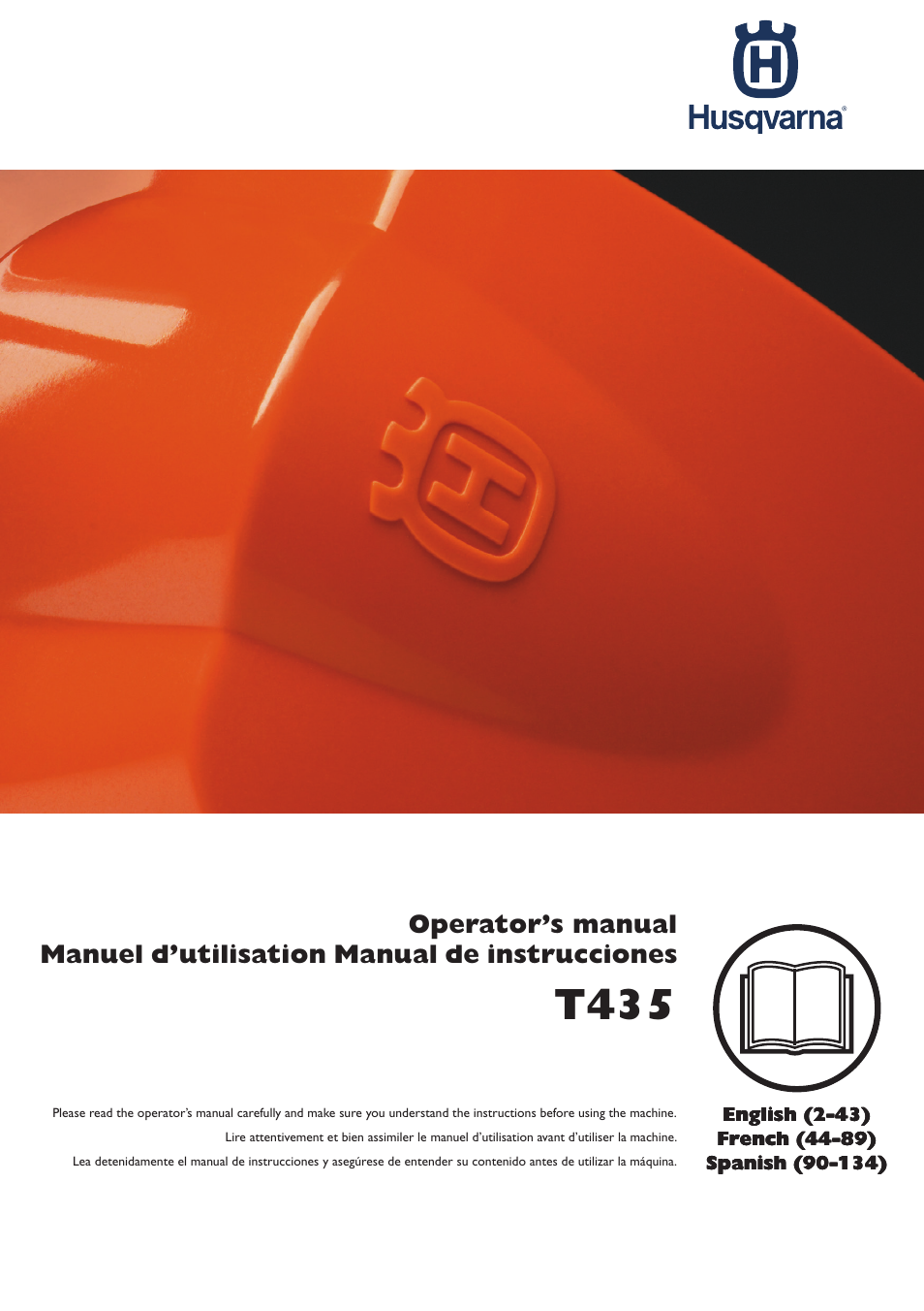 Husqvarna Chainsaw T435 User Manual | 140 pages