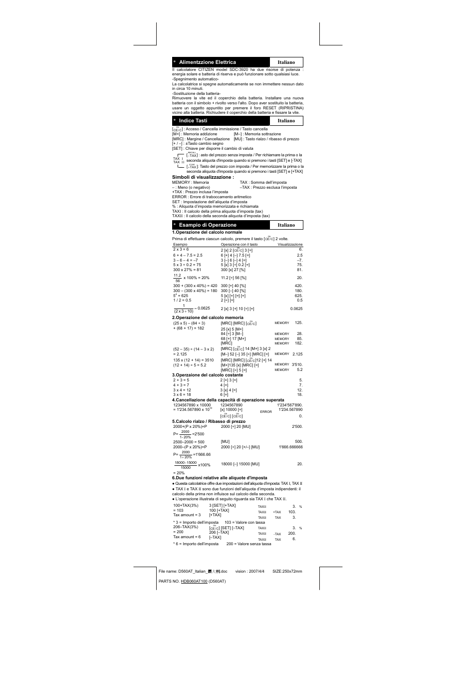 CITIZEN SDC-3920 User Manual | Page 10 / 16