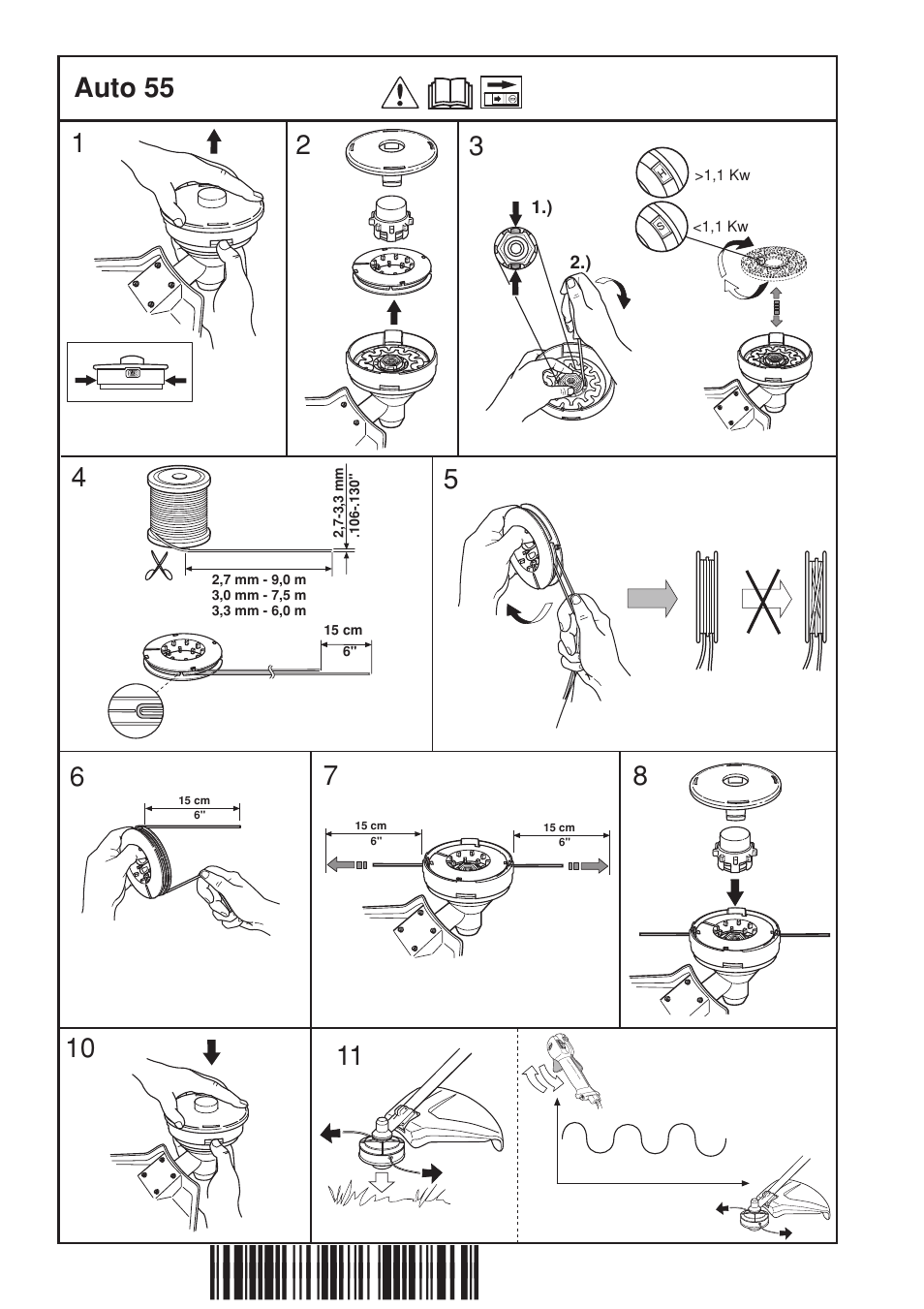 Z+r;e¶5p, 48 auto 55 | Husqvarna 345FX User Manual | Page 42 / 44