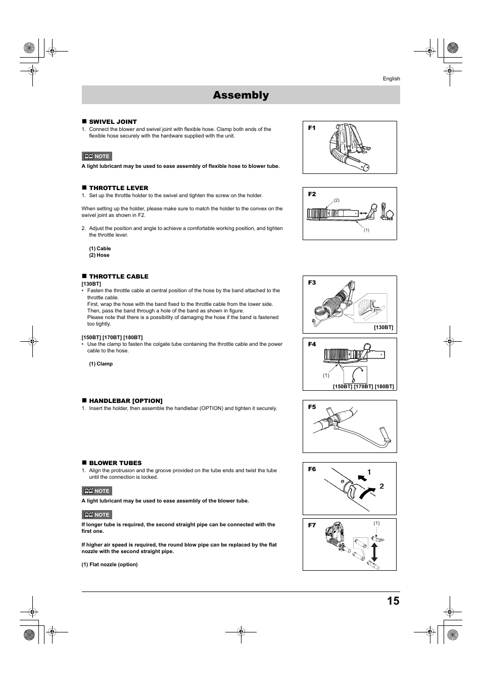 Assembly | Husqvarna 150BT User Manual | Page 15 / 22