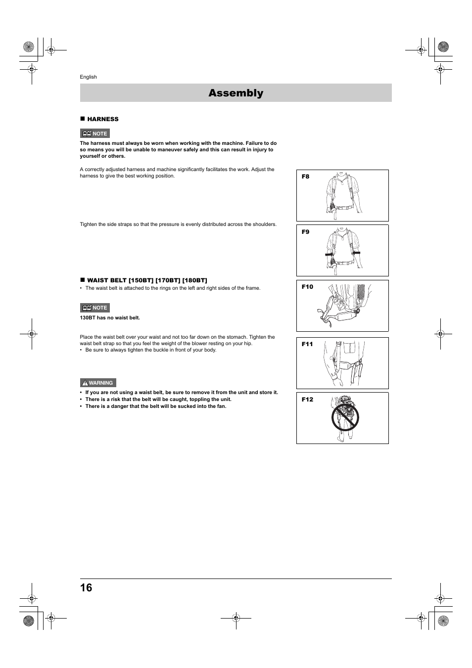 Assembly | Husqvarna 150BT User Manual | Page 16 / 22