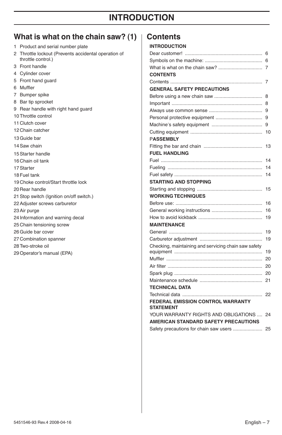 Husqvarna 235 User Manual | Page 7 / 68