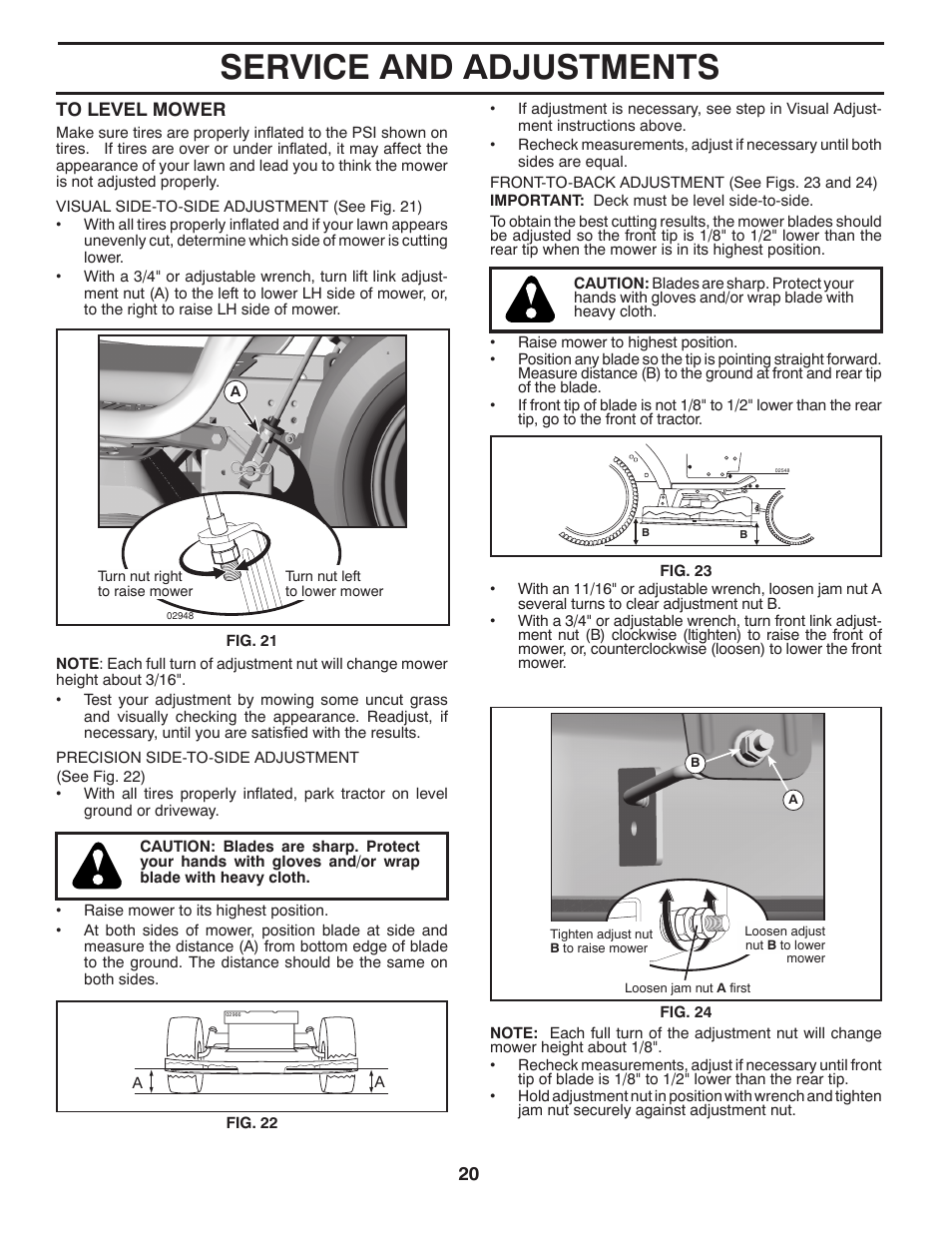 Service and adjustments | Husqvarna 96043002402 User Manual | Page 20 / 44