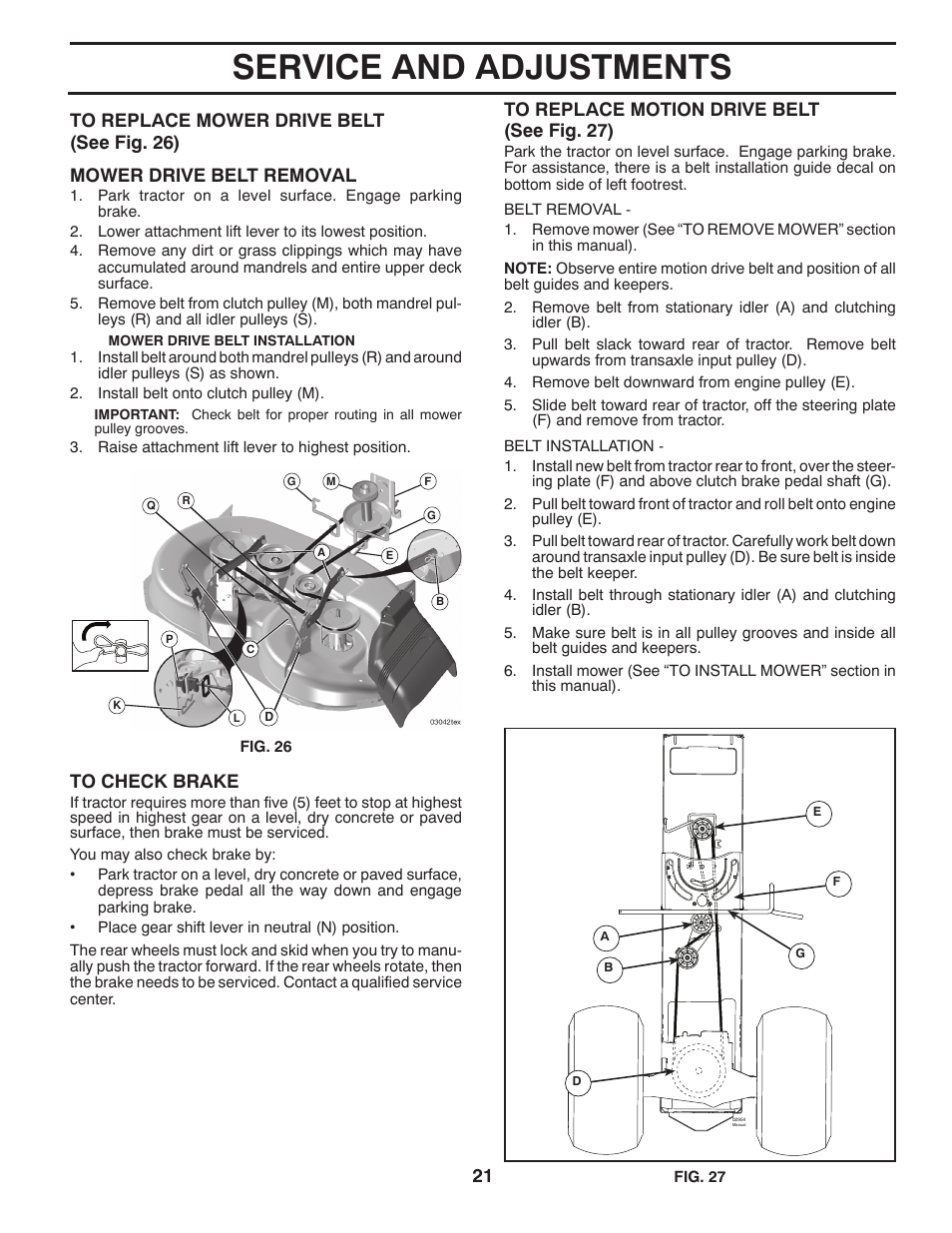 Service and adjustments | Husqvarna 96043002402 User Manual | Page 21 / 44