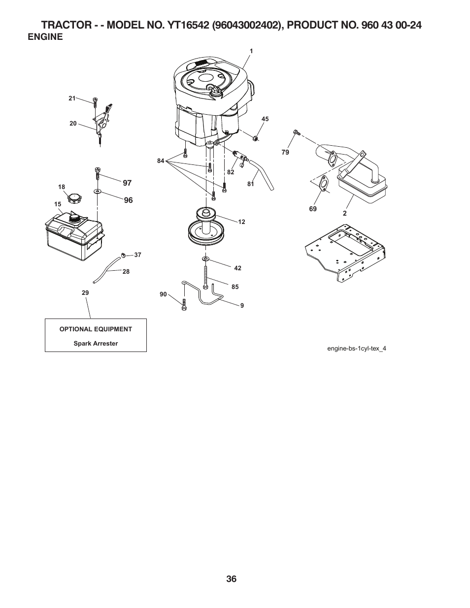 Engine | Husqvarna 96043002402 User Manual | Page 36 / 44