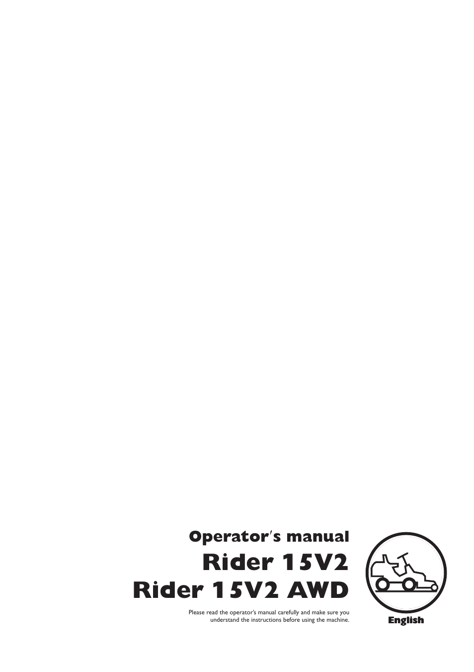 Husqvarna 15V2 AWD User Manual | 36 pages